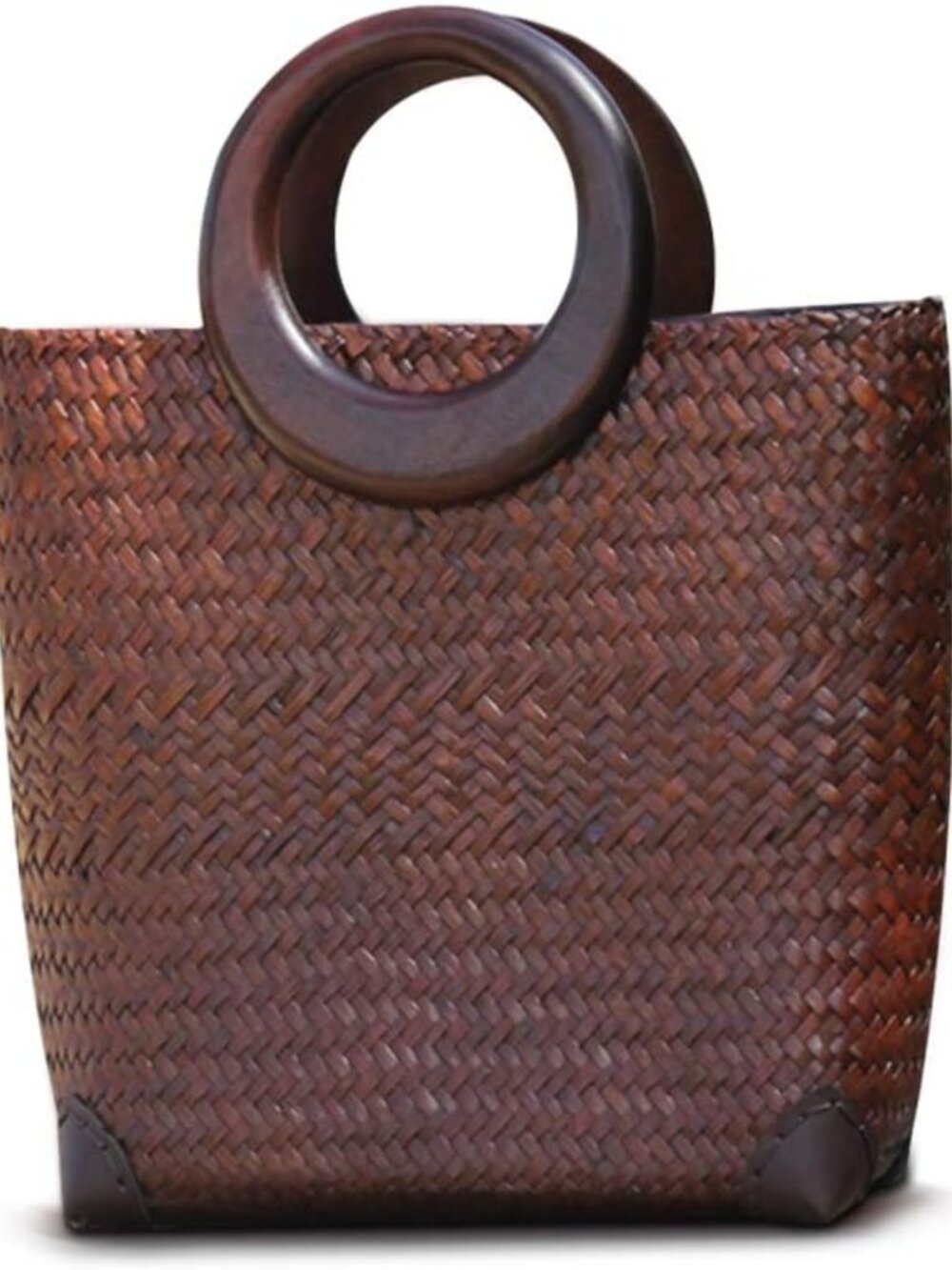 Hand-Woven Large Boho Straw Tote Bag for Women - Summer Beach Rattan Handbag